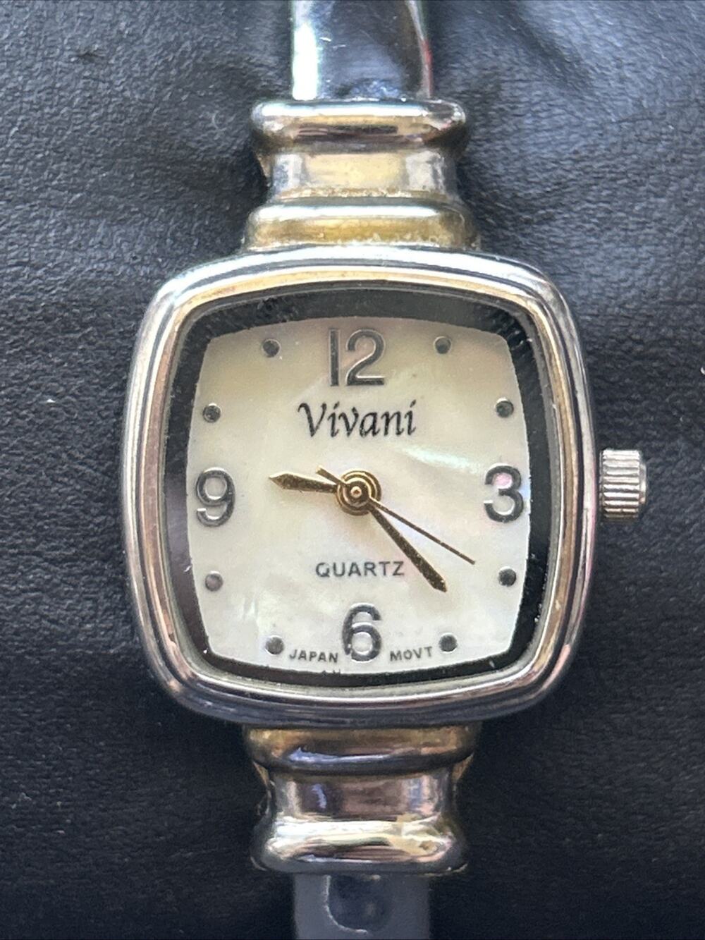 Vivani MOP Dial Silver Tone Women’s Cuff Watch
